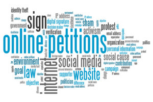 Online petition legal issues